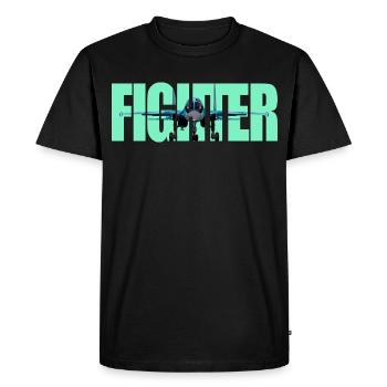 Fighter Su-34 - Men's Premium Organic T-Shirt - black - Front - Nico (187cm)