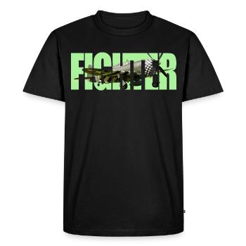 Chasseur P-47 Thunderbolt - T-shirt Premium bio Homme - noir - Devant - Nico (187cm)