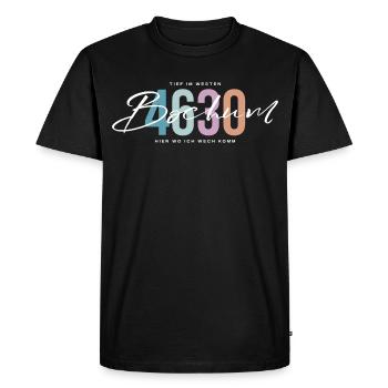 Bochum - Men's Premium Organic T-Shirt - black - Front - Nico (187cm)