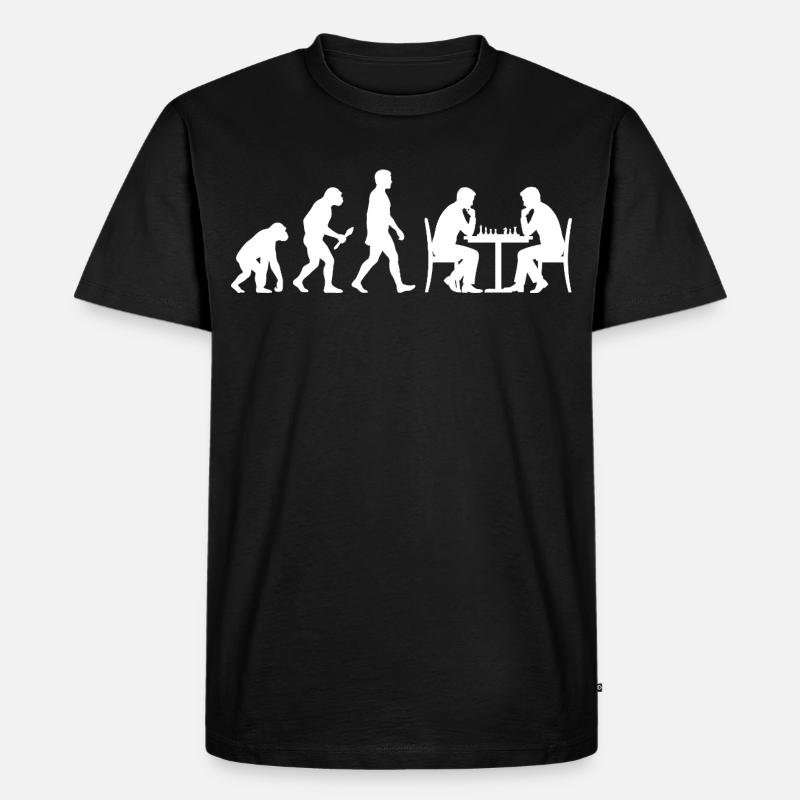 Chess Evolution – Der Weg zum Großmeister - Männer Premium Bio T-Shirt - Schwarz