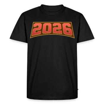 2026 - T-shirt Premium bio Homme - noir - Devant - Nico (187cm)