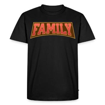 Famille - T-shirt Premium bio Homme - noir - Devant - Nico (187cm)