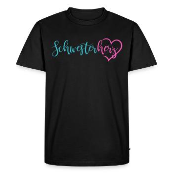 sœurette - T-shirt Premium bio Homme - noir - Devant - Nico (187cm)