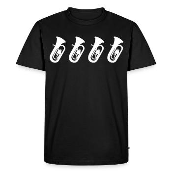 Tuba Drawing - Men's Premium Organic T-Shirt - black - Front - Nico (187cm)