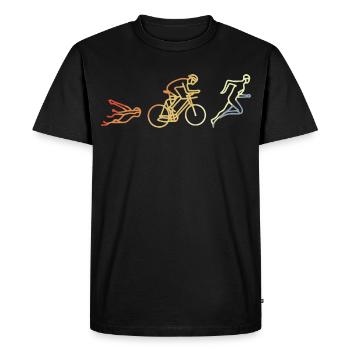 Triathlete Vintage Style - Men's Premium Organic T-Shirt - black - Front - Nico (187cm)