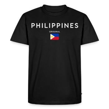 Drapeau philippin, fierté philippine - T-shirt Premium bio Homme - noir - Devant - Nico (187cm)