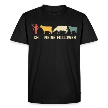 I mean followers cows cow - Men's Premium Organic T-Shirt - black - Front - Nico (187cm)