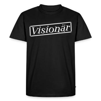 Visionnaire... Montrez tout le monde avec votre regard - T-shirt Premium bio Homme - noir - Devant - Nico (187cm)
