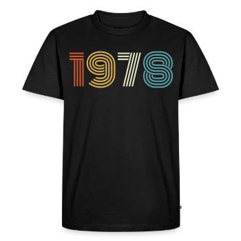 1978 Gift 1978 Vintage 1978 - Men's Premium Organic T-Shirt - black - Front - Nico (187cm)