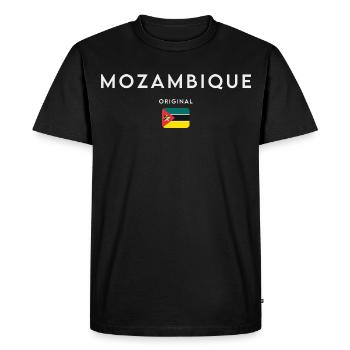 Fierté mozambicaine, design minimaliste et élégant - T-shirt Premium bio Homme - noir - Devant - Nico (187cm)