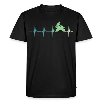quad battement de coeur atv - T-shirt Premium bio Homme - noir - Devant - Nico (187cm)