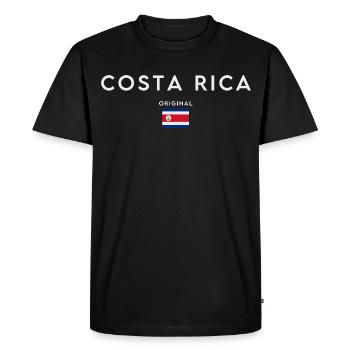 Costa Rican flag, Costa Rican pride - Men's Premium Organic T-Shirt - black - Front - Nico (187cm)
