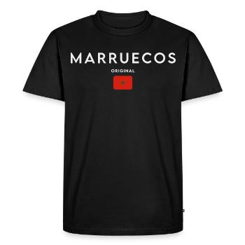 Flag of Morocco, Moroccan pride - Men's Premium Organic T-Shirt - black - Front - Nico (187cm)