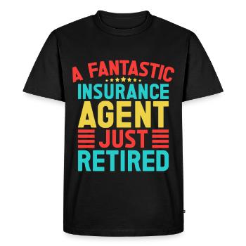 Insurance Agent Just Retired Funny Insurance - Men's Premium Organic T-Shirt - black - Front - Nico (187cm)