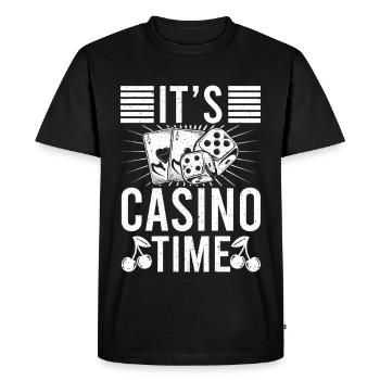 Casino Gambler C’est Casino Time Gambling - T-shirt Premium bio Homme - noir - Devant - Nico (187cm)