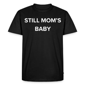 Le bébé de la maman - T-shirt Premium bio Homme - noir - Devant - Nico (187cm)