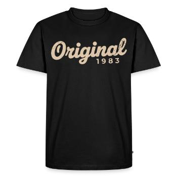 Cadeau d’anniversaire 1983 | Nées en 1983 - T-shirt Premium bio Homme - noir - Devant - Nico (187cm)
