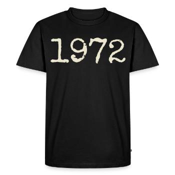 Cadeau Anniversaire 1972 - Génial depuis 1972 - T-shirt Premium bio Homme - noir - Devant - Nico (187cm)