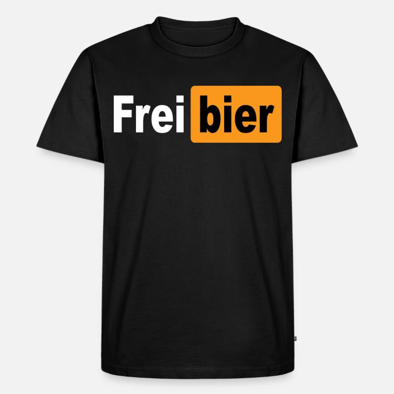 FREIBIER - Männer Premium Bio T-Shirt - Schwarz