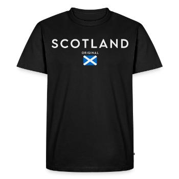 Drapeau de l’Ecosse, fierté écossaise - T-shirt Premium bio Homme - noir - Devant - Nico (187cm)