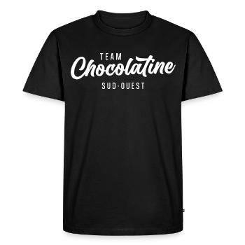Team Chocolatine Sud-Ouest Bordeaux Toulouse - Men's Premium Organic T-Shirt - black - Front - Nico (187cm)