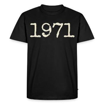 Cadeau Anniversaire 1971 - Génial depuis 1971 - T-shirt Premium bio Homme - noir - Devant - Nico (187cm)