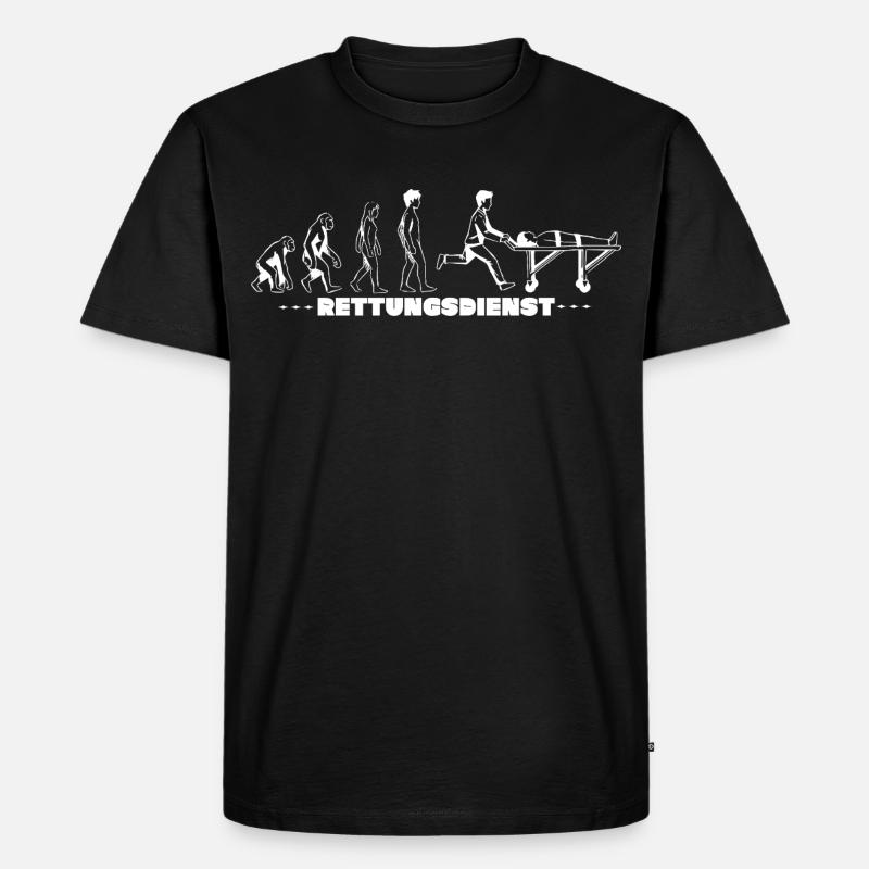 Rettungsdienst Evolution - Männer Premium Bio T-Shirt - Schwarz