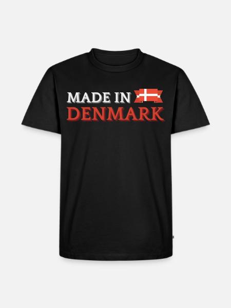 Made in Denmark, Danish pride - Men's Premium Organic T-Shirt - black