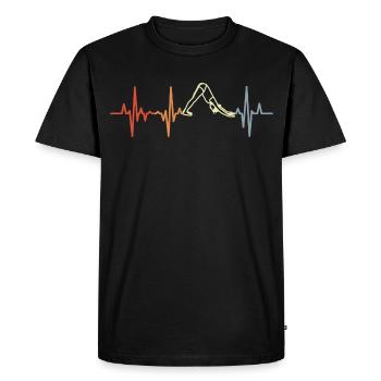 Ligne vintage Yogini Heart - T-shirt Premium bio Homme - noir - Devant - Nico (187cm)