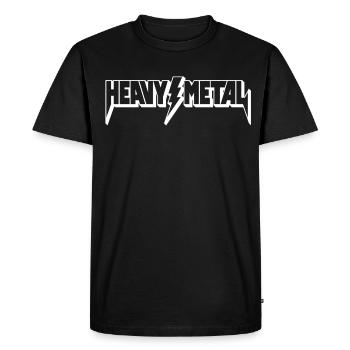Heavy Metal Logo - T-shirt Premium bio Homme - noir - Devant - Nico (187cm)