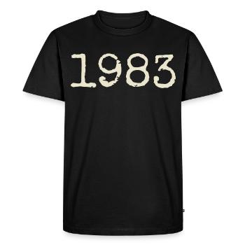 1983 Birthday Gift - Awesome since 1983 - Men's Premium Organic T-Shirt - black - Front - Nico (187cm)