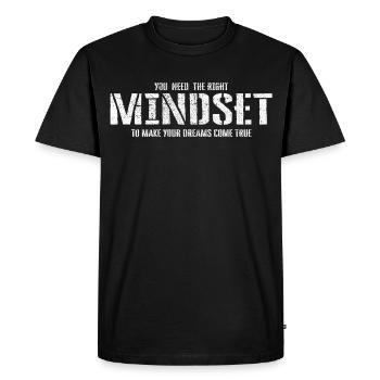 Mindset - Men's Premium Organic T-Shirt - black - Front - Nico (187cm)