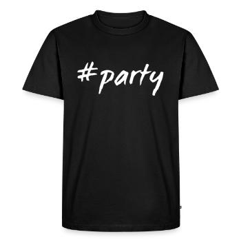 #party - T-shirt Premium bio Homme - noir - Devant - Nico (187cm)
