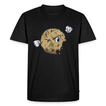 Mad biscuit - Men's Premium Organic T-Shirt - black - Front - Nico (187cm)