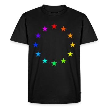 Rainbow Europe LGBT - T-shirt Premium bio Homme - noir - Devant - Nico (187cm)