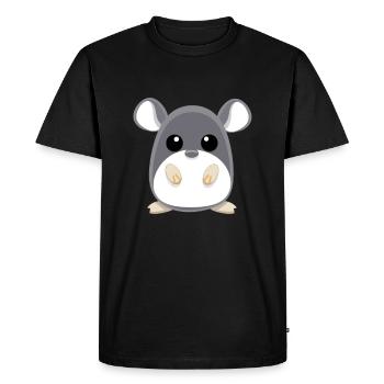 Doux Chinchilla - T-shirt Premium bio Homme - noir - Devant - Nico (187cm)