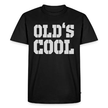Old school old is cool - Men's Premium Organic T-Shirt - black - Front - Nico (187cm)