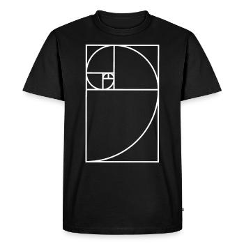 Fibonacci snail - Men's Premium Organic T-Shirt - black - Front - Nico (187cm)