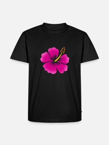 Hibiscus flower - Men's Premium Organic T-Shirt - black