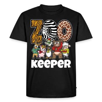 Zoo gardien zoo animal animal parc animalier drôle cadeau - T-shirt Premium bio Homme - noir - Devant - Nico (187cm)