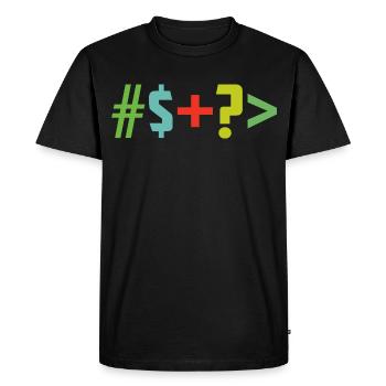 Special character - Men's Premium Organic T-Shirt - black - Front - Nico (187cm)