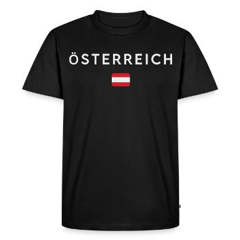 Drapeau de l’Autriche, fierté autrichienne - T-shirt Premium bio Homme - noir - Devant - Nico (187cm)