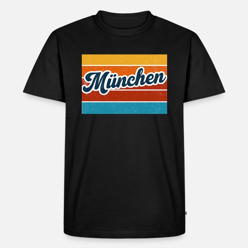 MÜNCHEN - MUNICH - Männer Premium Bio T-Shirt - Schwarz