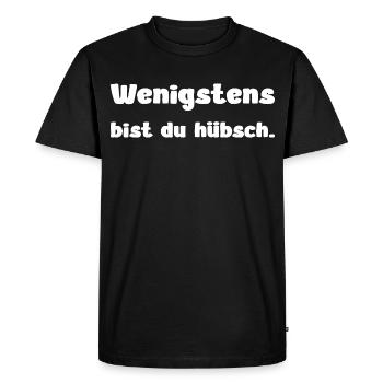 Au moins, vous êtes jolie – Spruch Design - T-shirt Premium bio Homme - noir - Devant - Nico (187cm)