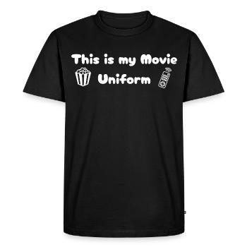 Soirée cinéma - Uniforme - T-shirt Premium bio Homme - noir - Devant - Nico (187cm)
