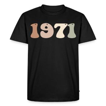 1971 - T-shirt Premium bio Homme - noir - Devant - Nico (187cm)