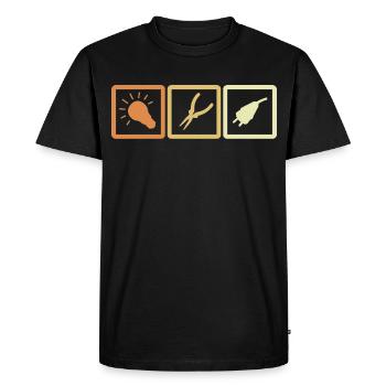 Electrician Tools - Men's Premium Organic T-Shirt - black - Front - Nico (187cm)