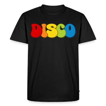 Discothèque - T-shirt Premium bio Homme - noir - Devant - Nico (187cm)
