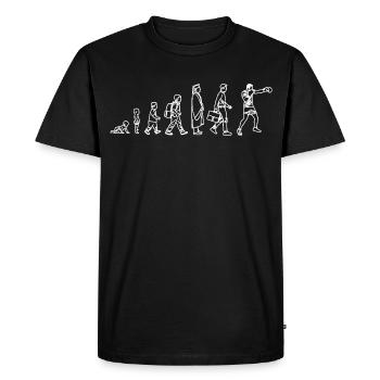 Évolution du Boxer - T-shirt Premium bio Homme - noir - Devant - Nico (187cm)