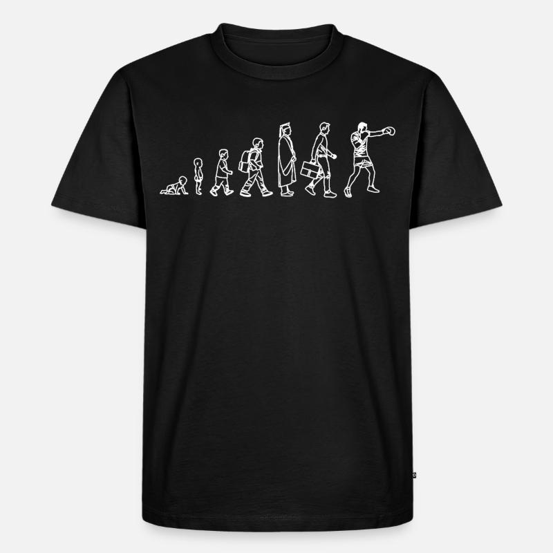 Entwicklung des Boxers - Männer Premium Bio T-Shirt - Schwarz
